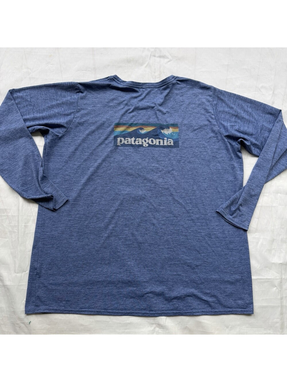 Patagonia Capilene Cool Daily Long Sleeve Shirt Men’s XXL Blue Logo Graphic